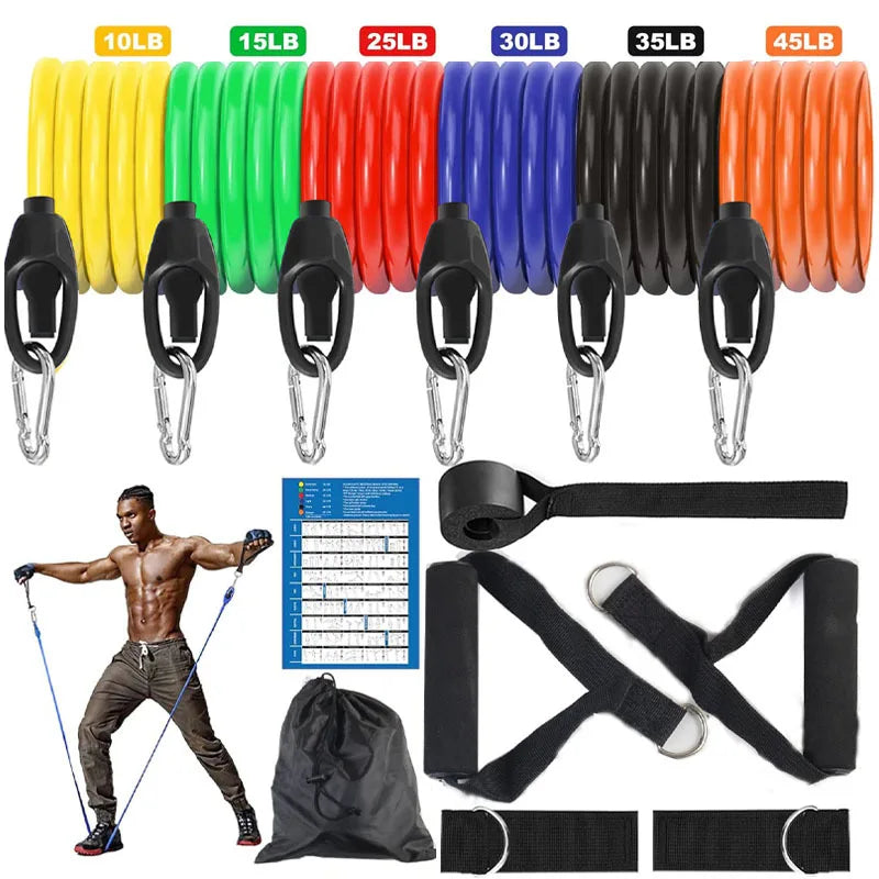 Professional Resistance Bands Set – 11-Piece Full-Body Workout Kit