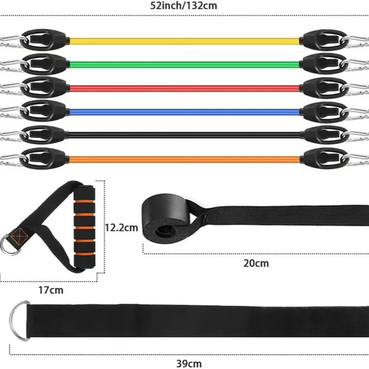 Professional Resistance Bands Set – 11-Piece Full-Body Workout Kit