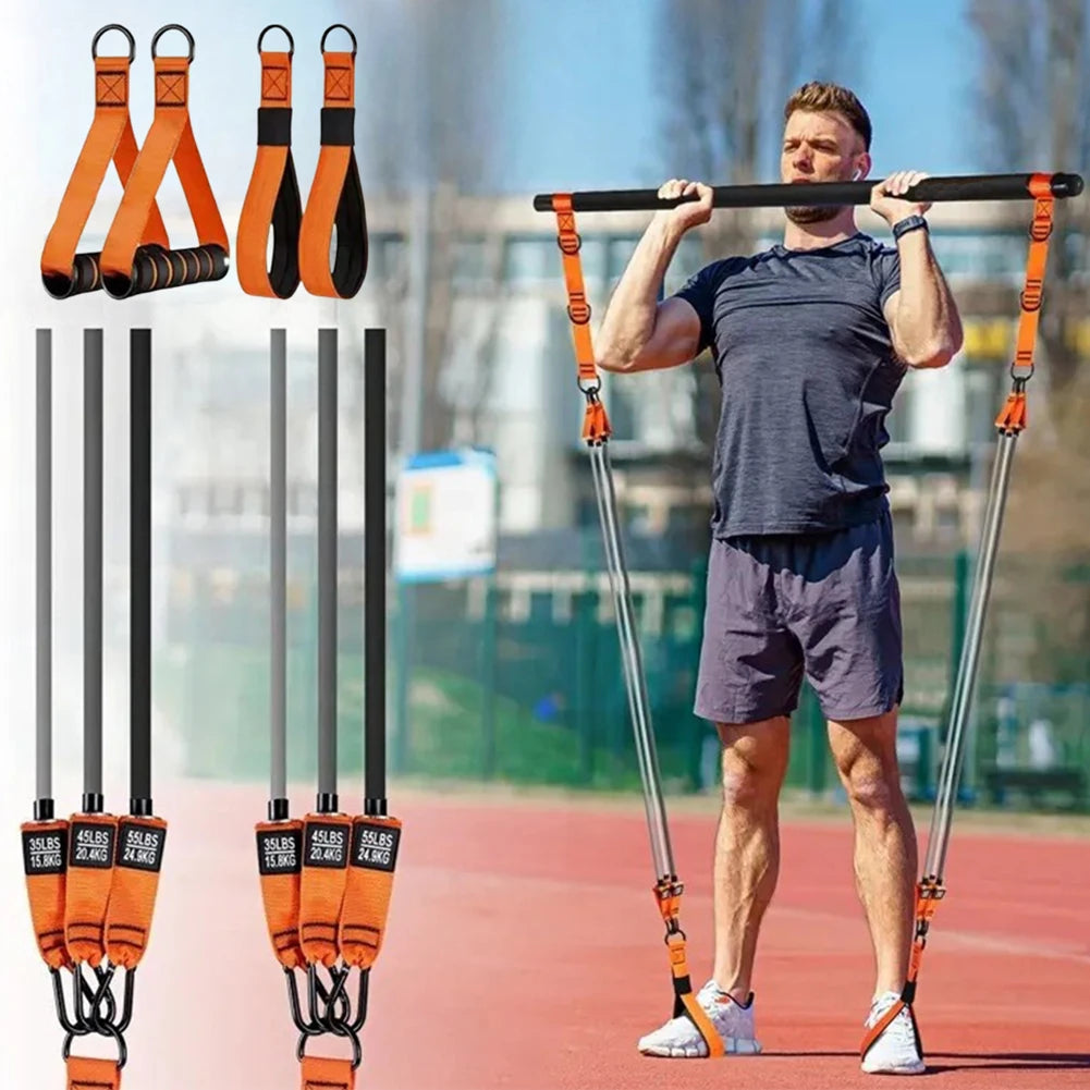Multifunctional Pilates Bar Kit with Resistance Bands