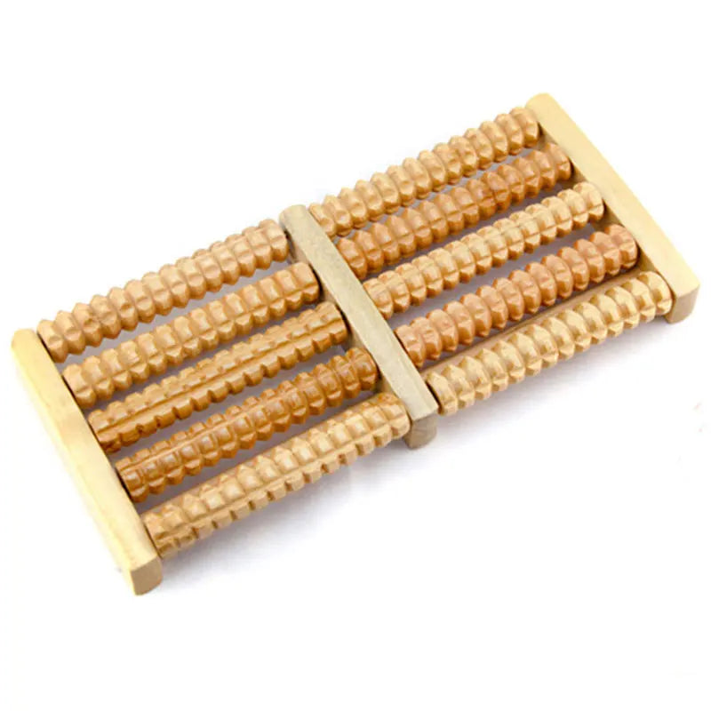 Wooden Dual Foot Massager Roller