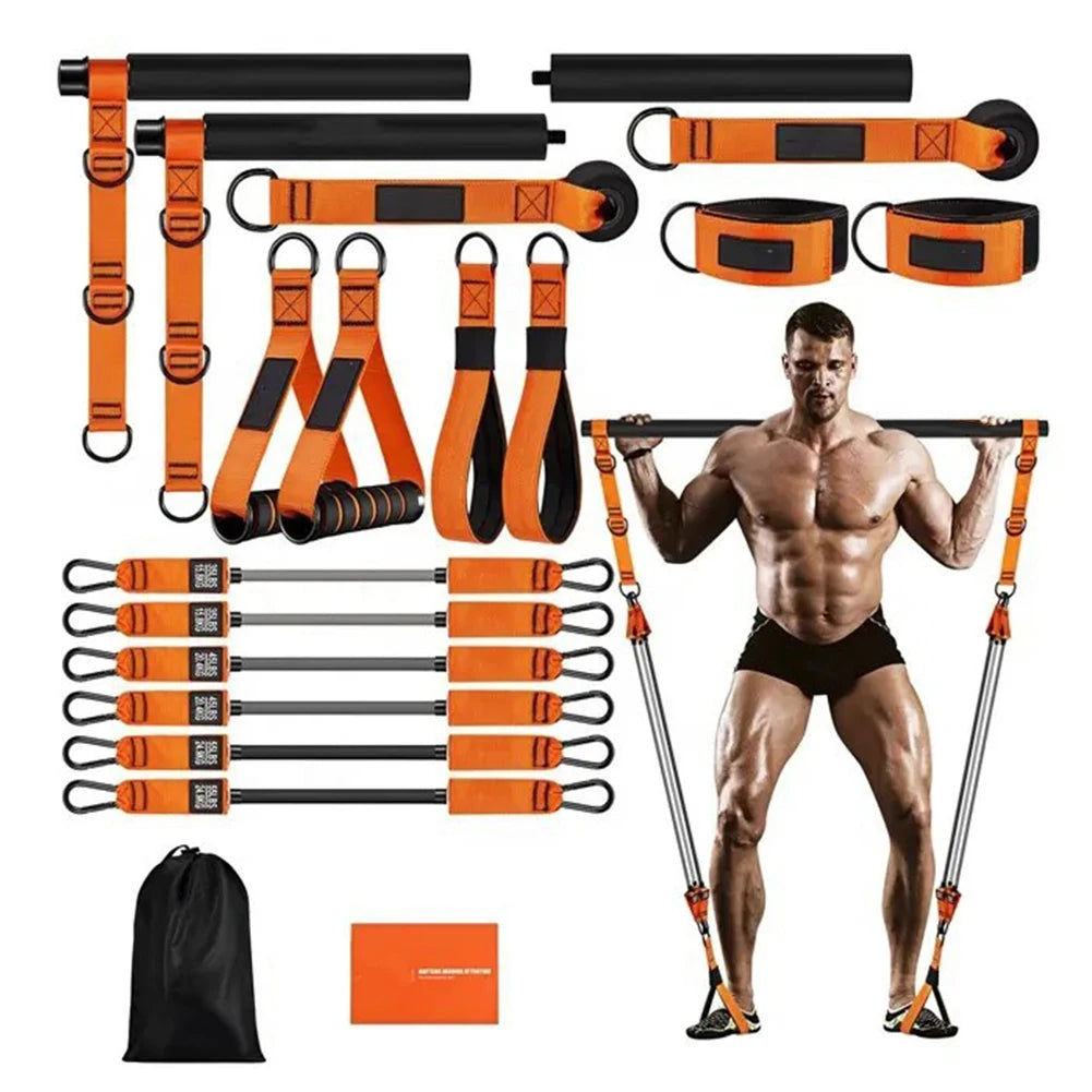 Multifunctional Pilates Bar Kit with Resistance Bands